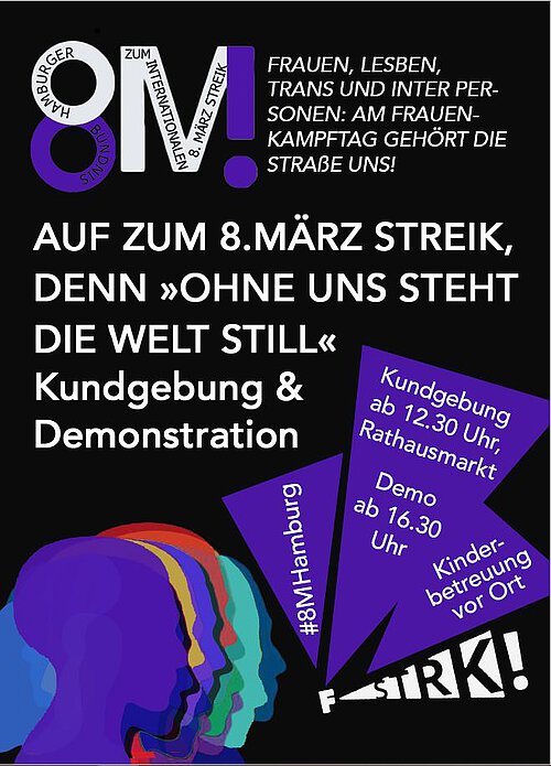 Plakat Frauenstreik Hamburg